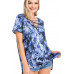 Tie Dye Print Short Sleeve Top