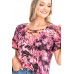 Tie Dye Print Short Sleeve Top