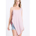 Solid Knit Top Is Fearing A Round Neckline And Side Hi-low