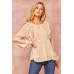 A Semi-sheer Striped Woven Top