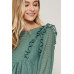 A Semi-sheer Striped Woven Top