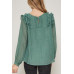 A Semi-sheer Striped Woven Top
