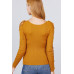 Long Sleeve W/strappy Detail Round Neck Rib Sweater Top