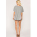 Rib Knit Mixed Dolman Sleeve Top With Round Hem
