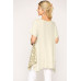 Star Textured Knit Mixed Tunic Top With Shark Bite Hem