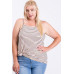 Sleeveless Multi Color Rib Fabric Tank Top