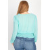 Waist Smoking V Neck Blouse