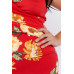 Plus Size Floral Print V-neck Cinched Size Chic Mini Dress