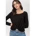 Rayon Span Jersey Front Twisted Top