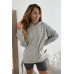 Uneven Hem Graphic "venice" Pullover Hoodie
