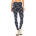 Long Yoga Style Banded Lined Multi Printed Knit Legging With High Waist
