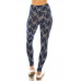 Long Yoga Style Banded Lined Multi Printed Knit Legging With High Waist