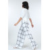 High Waist Plaid Print Wide Leg Pants