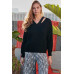 Cut Out V Neck Sweater