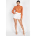 Ruffle Mock Neck Lace Top