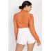 Ruffle Mock Neck Lace Top