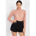 Ruffle Mock Neck Lace Top