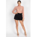 Ruffle Mock Neck Lace Top