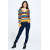 Multi-colored Variegated Striped Knit Sweater