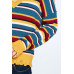 Multi-colored Variegated Striped Knit Sweater