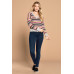 Multi-colored Variegated Striped Knit Sweater