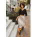 A Floral-print Woven Midi Skirt