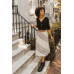 A Floral-print Woven Midi Skirt