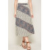 A Floral-print Woven Midi Skirt