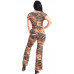 Zebra Print Crop Top And Palazzo Pants Set