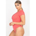 Button V-neck Bodysuit