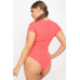 Button V-neck Bodysuit