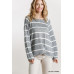 Striped Round Neck Long Sleeve Top