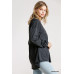 Confetti Detailed Long Puff Sleeve Babydoll Top With Button Front And Raw Hem