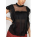 Short Sleeve Ruffle Shadow Top
