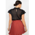 Short Sleeve Ruffle Shadow Top