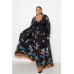 Tropical Print Maxi Dress