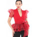 Organza Puff Short Sleeve Fashion Top