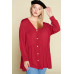 Plus Size Solid Heavy Rayon Modal Jersey Faux Button Up