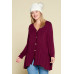 Plus Size Solid Heavy Rayon Modal Jersey Faux Button Up