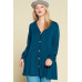 Plus Size Solid Heavy Rayon Modal Jersey Faux Button Up