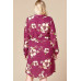 Floral Woven Button-down Collared Shirt Dress
