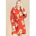 Floral Woven Button-down Collared Shirt Dress