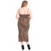 Leopard Print Cardigan & Dress Plus Size Set