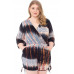 Tie Dye Wrap Plussize Romper