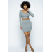 2 Way Zipper Mini Skirt Set