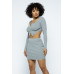 2 Way Zipper Mini Skirt Set