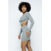 2 Way Zipper Mini Skirt Set