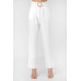 A Solid Pant Featuring Paperbag Waist With Rattan Buckle Belt