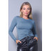 Long Sleeve Round Neck Side Ruched Top