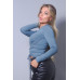Long Sleeve Round Neck Side Ruched Top